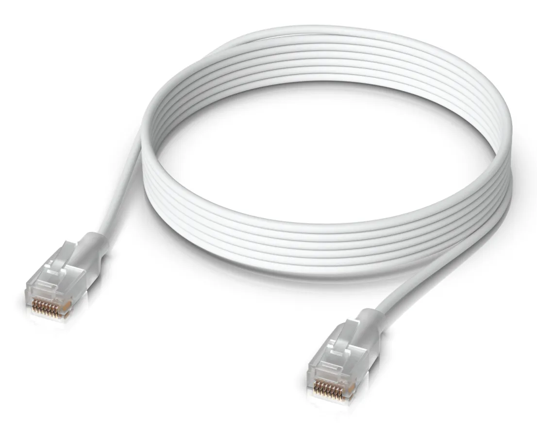 Ubiquity Cat6 UTP RJ45 3m n&auml;tverkskabel, vit