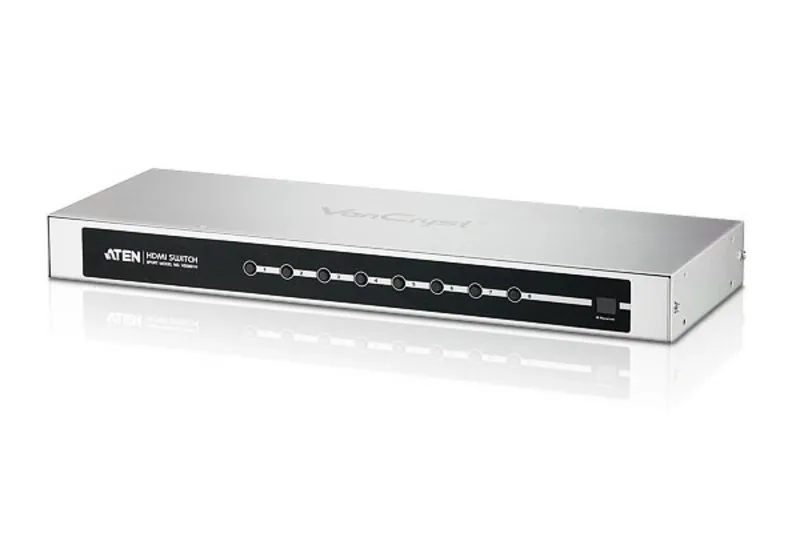 ATEN, HDMI switch, 8 in 1 ut, fj&auml;rr, HDCP, silver