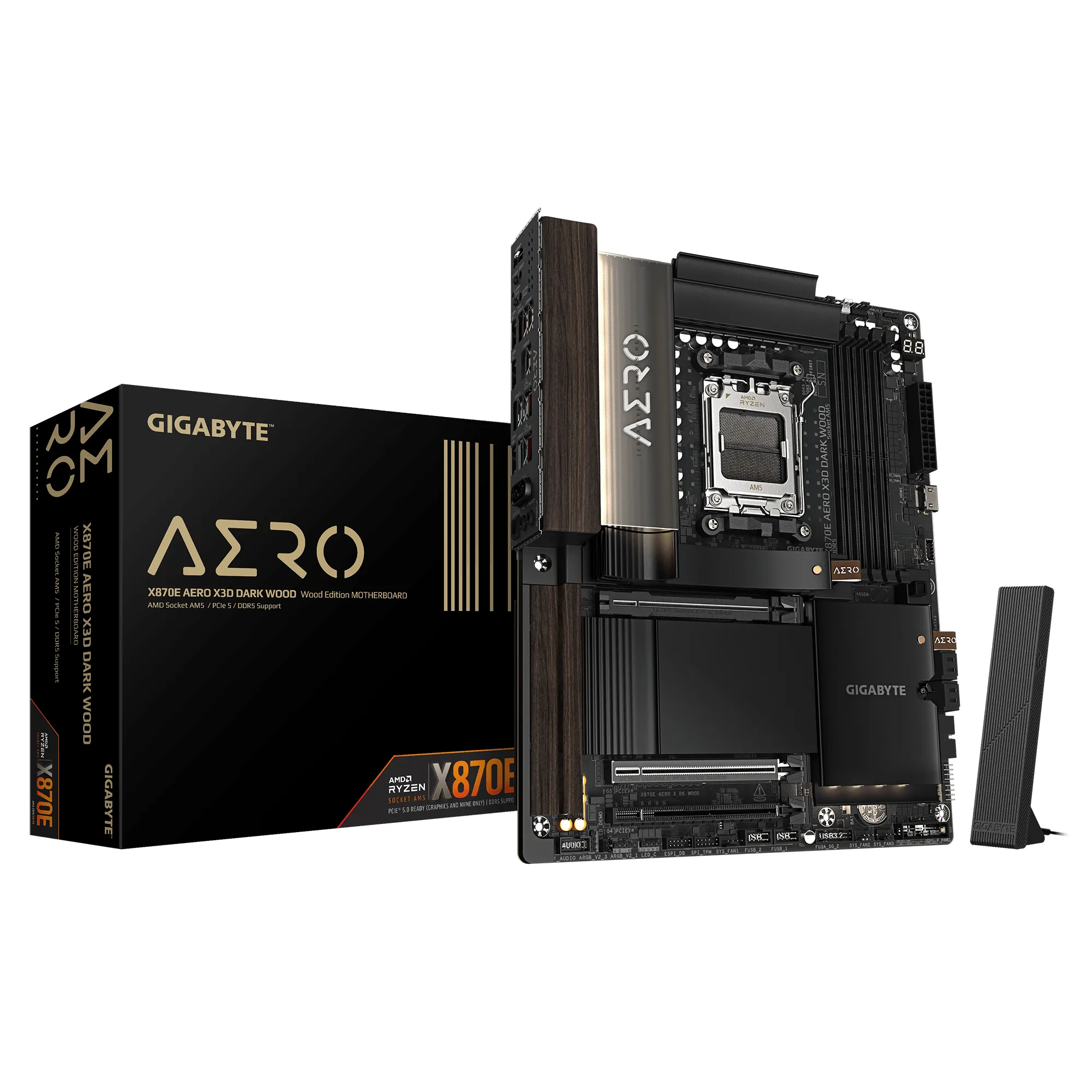 Gigabyte X870E AERO X DK WOOD WiFi 7 AM5 ATX-emolevy