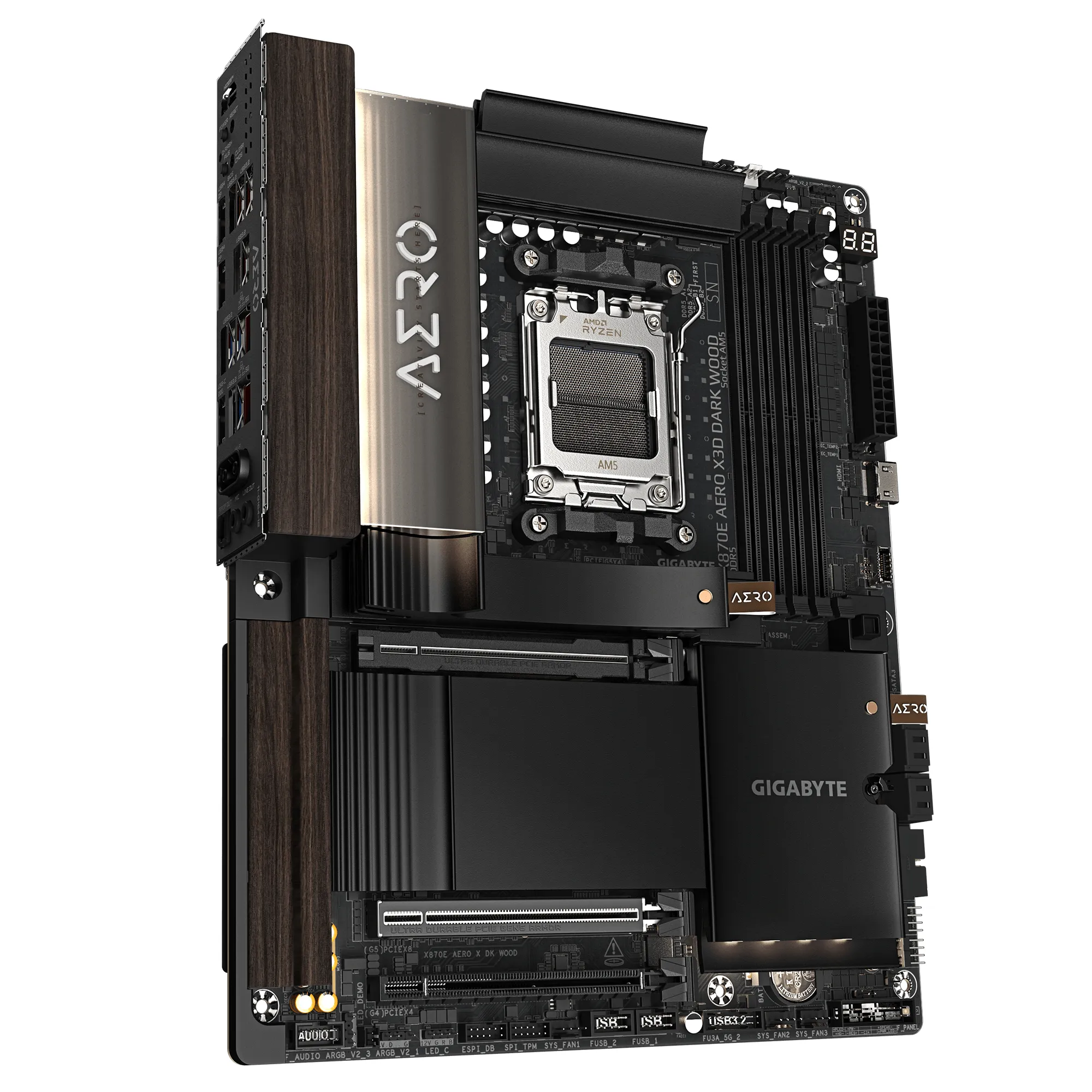 Gigabyte X870E AERO X DK WOOD WiFi 7 AM5 ATX-emolevy