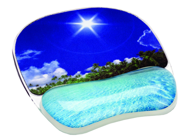 FELLOWES TROPICAL BEACH MOUSE PAD WRIST REST