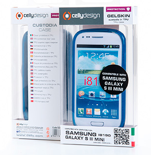 Celly GELSKIN Galaxy S3 Mini suojakotelo, sininen