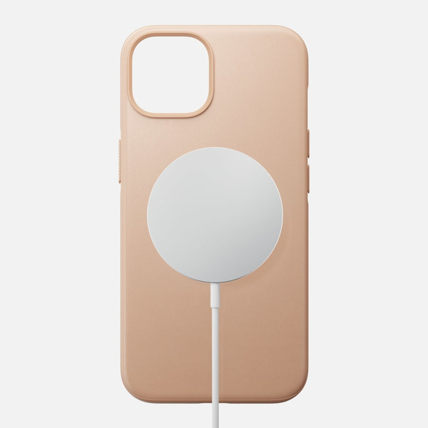 Nomad Modern Leather Case - iPhone 14 Natural Horween Leather