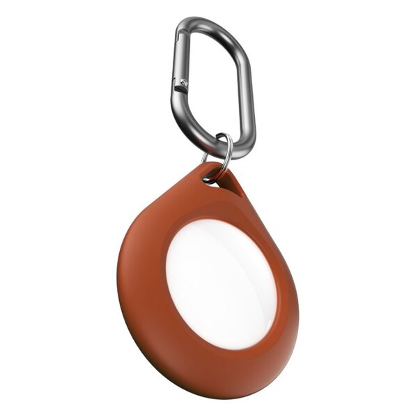 KeyBudz Secure Dock, AirTag - carabiner, Tan (4pcs)