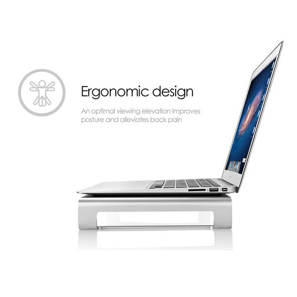 DESIRE2 Monitorställ Riser Universal Silver