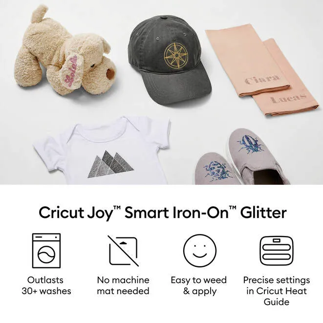Cricut Joy Smart Iron-on 14x48cm (Glitter White)
