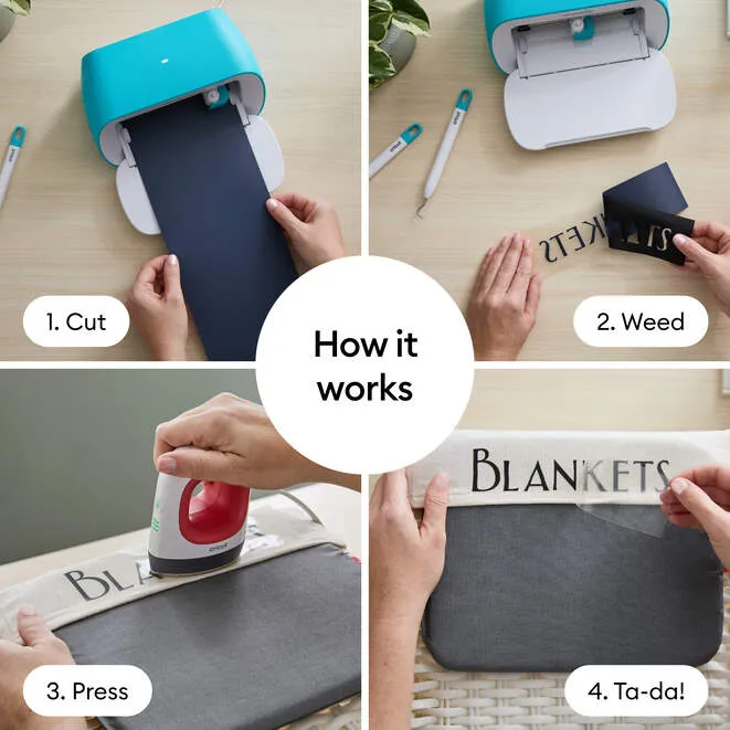 Cricut Joy Smart Iron-on 14x48cm (Glitter White)