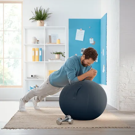 Ergo Sitting Ball Leitz Cosy Velvet Grey