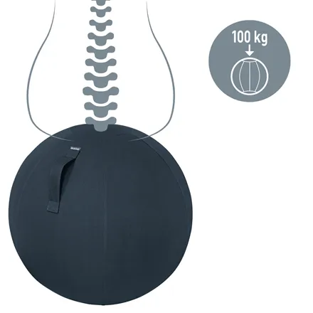 Ergo Sitting Ball Leitz Cosy Velvet Grey
