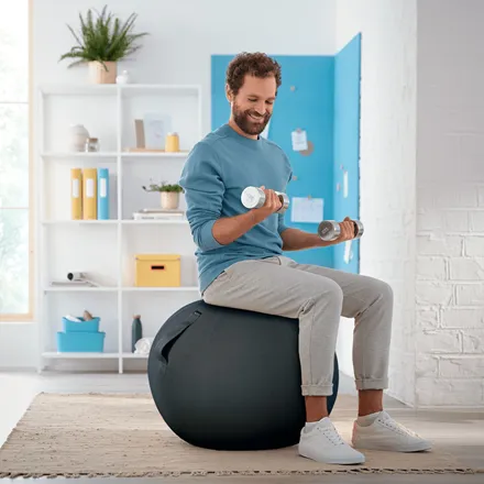 Ergo Sitting Ball Leitz Cosy Velvet Grey