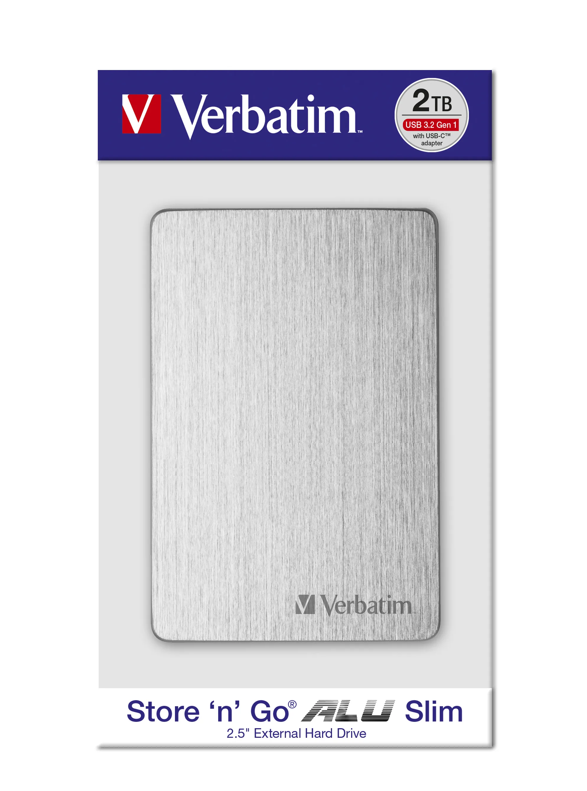 Verbatim Store n Go ALU 1TB 2.5" External HDD, Silver