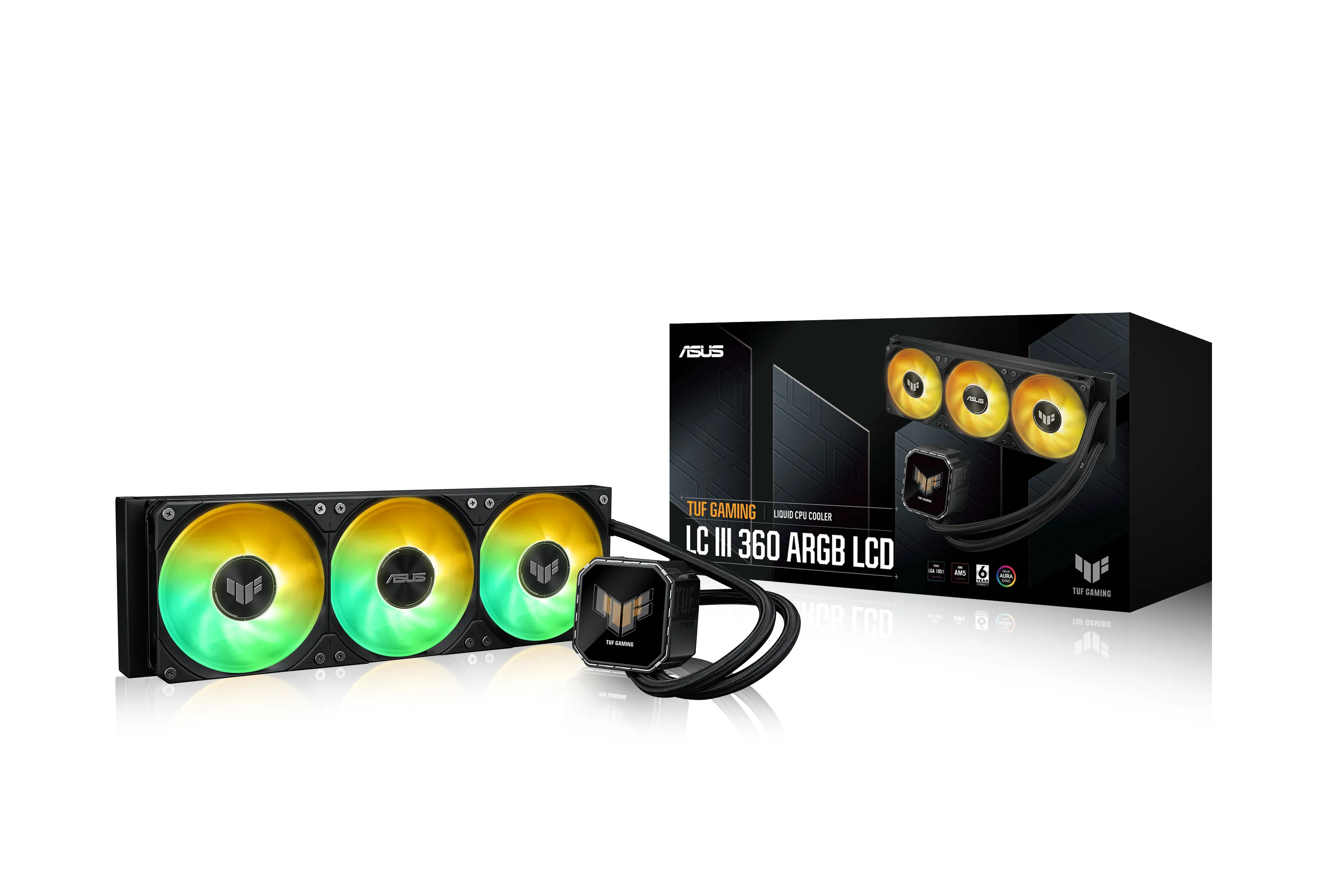 Asus TUF Gaming LC III LCD 360mm ARGB -nestej&auml;&auml;hdytin, musta