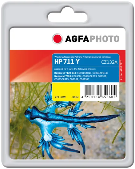 AgfaPhoto APHP711Y -mustekasetti, 30 ml, keltainen