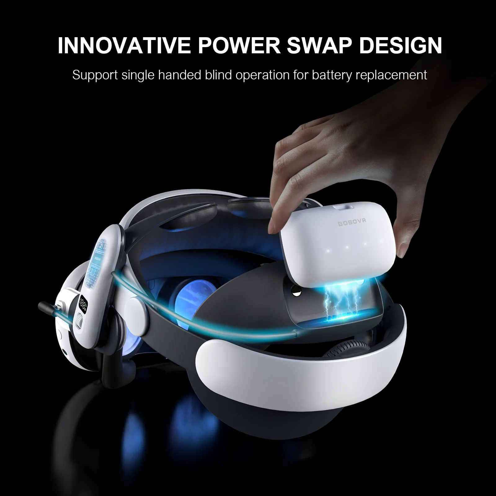 BOBOVR S3 Pro Batterihuvudband f&ouml;r Meta Quest 3 och 3S