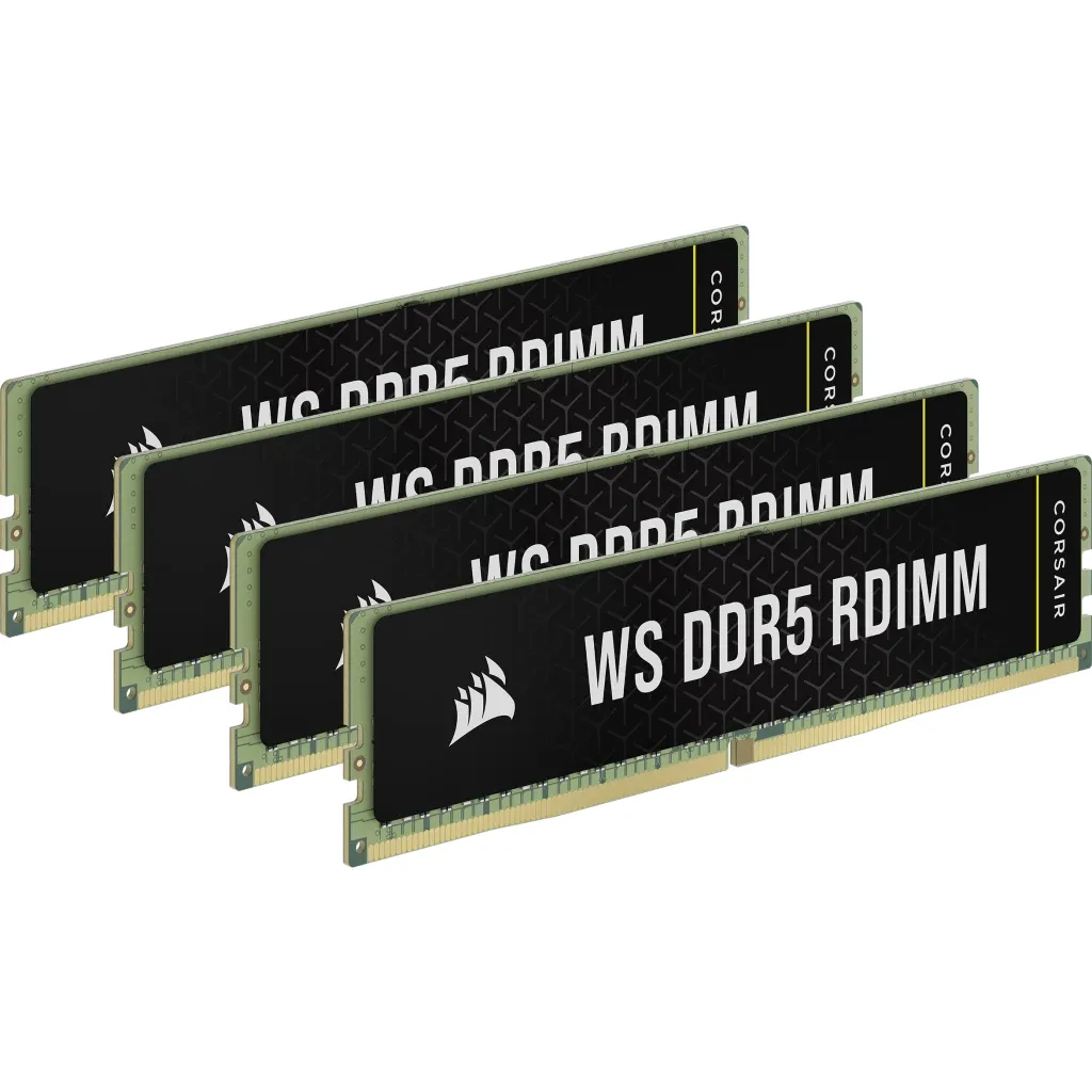 CORSAIR WS 64GB 4x16GB DDR5 6000MT/s RDIMM CL40-40-40-77 1.35V Intel XMP Memory
