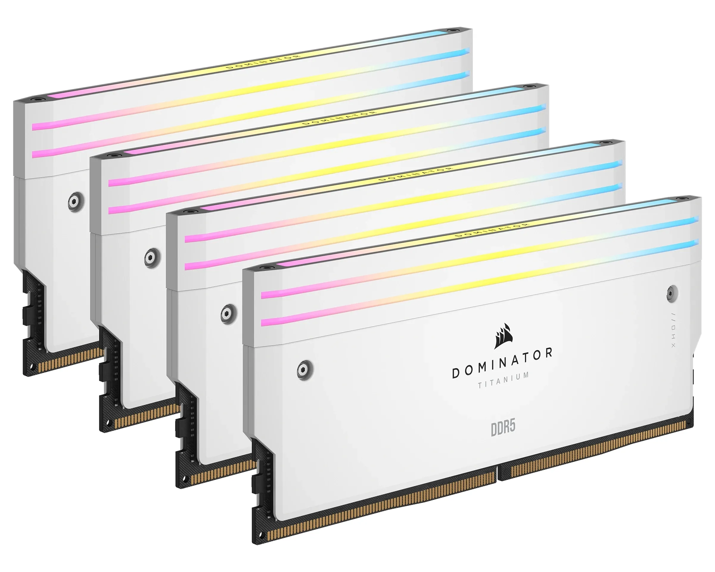 Corsair Dominator Titanium RGB 64 Gt (4 x 16 Gt) DDR5 6000 MHz, CL36 -muisti, valkoinen (XMP)