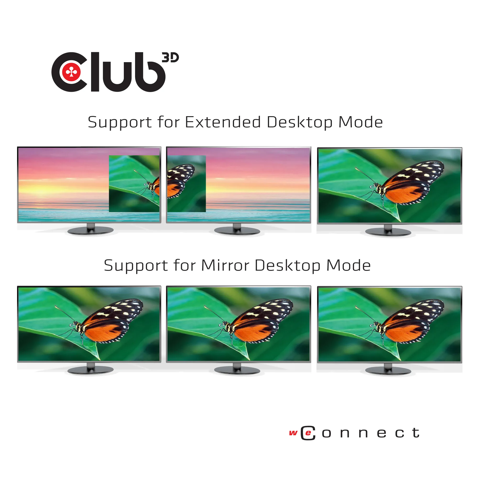 Club 3D 3.2 Gen1 USB-C - 3x DisplayPort 1.4 MST - hub, Svart