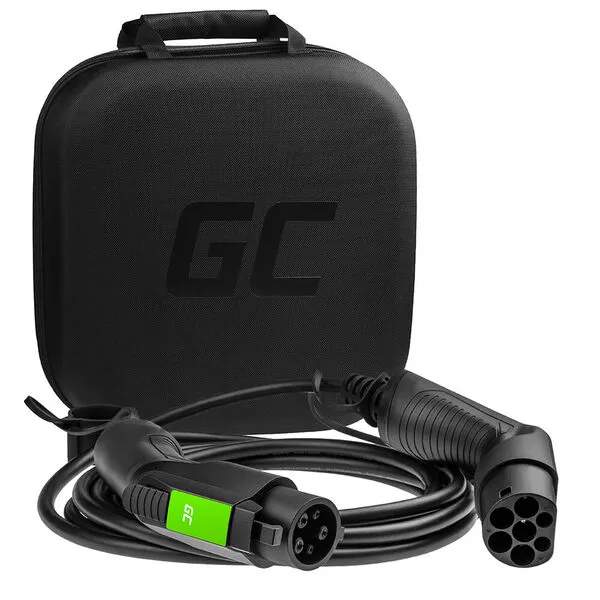 GREENCELL Sähköauton Latauskaapeli EV18 Type1 5m 3.6kW 16A 1-Vaihe Musta IP55