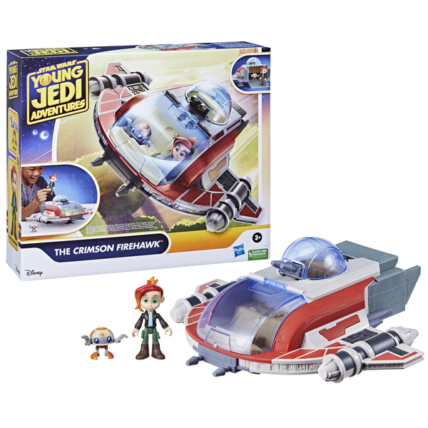 Star Wars Young Jedi Adventures Team The Crimson Firehawk &amp; Figure