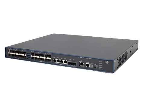 HPE  5500-24G-SFP  HI Switch with 2 Interface Slots (Comware OS). 24x Empty 1 GbE SFP ports  + 4x fixed Gigabit Ethernet 10/100/1000T ports +  2x 10 gbE SFP+ po