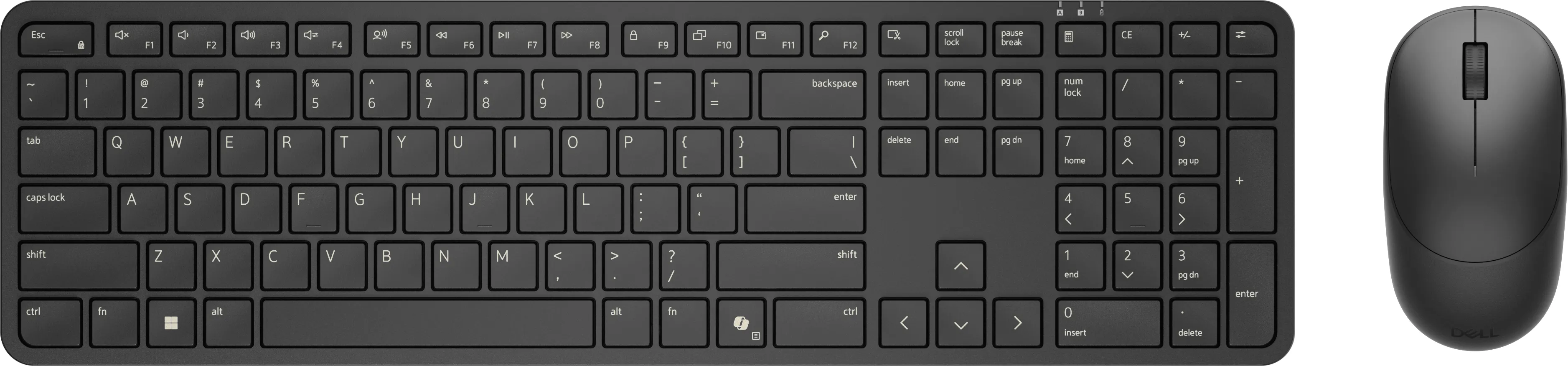 Dell Pro 5 KM526 Wireless Keyboard and Mouse, Black