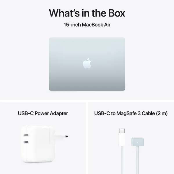 Apple MacBook Air 15&quot; M4 (10/10) 16 GB, 512 GB - b&auml;rbar dator, Himmelsbl&aring;, MC7C4