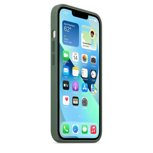 Apple iPhone 13, MagSafe - silicone case, Eucalyptus