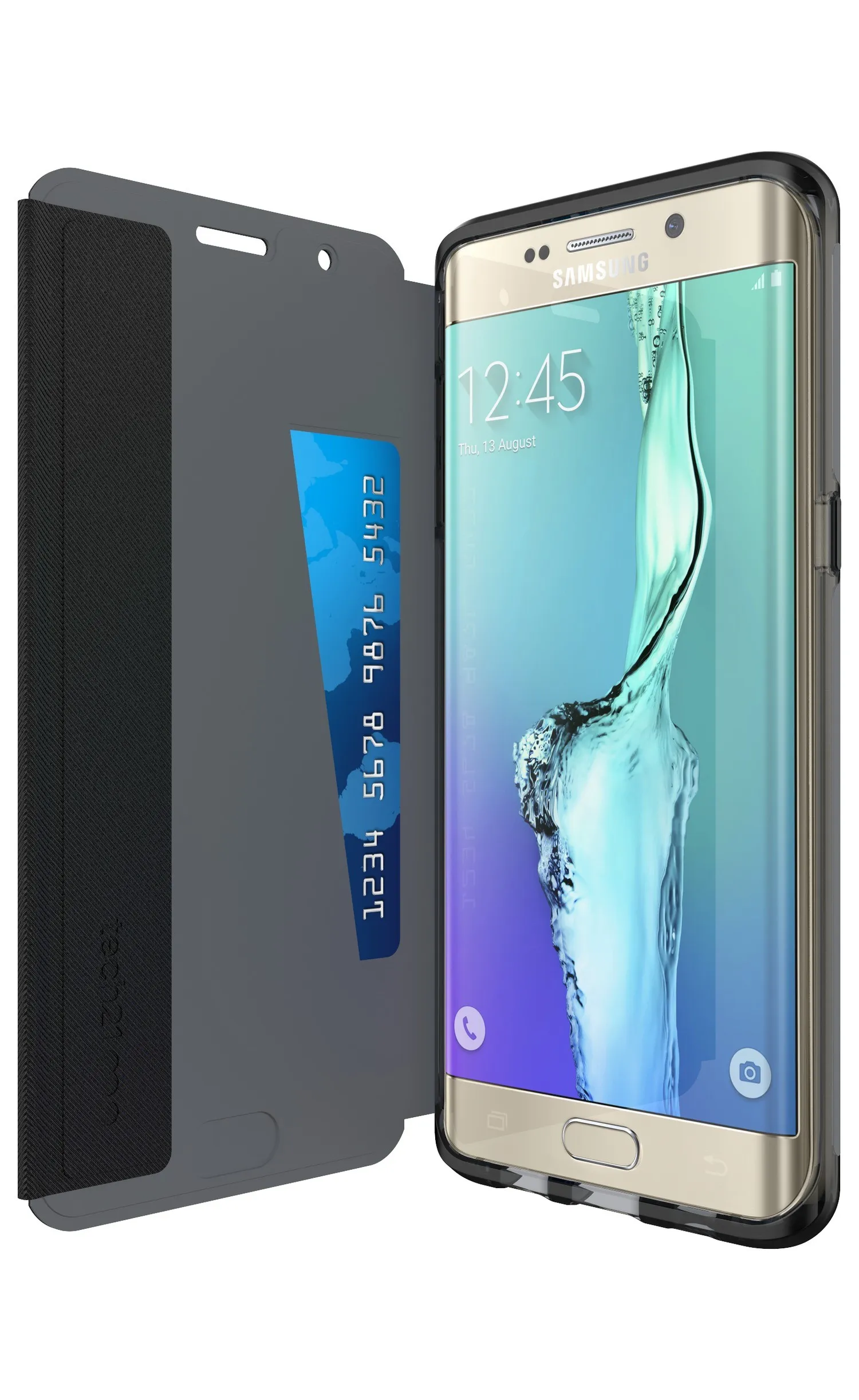 Tech21 Evo Wallet, Samsung Galaxy S6 Edge+ - Wallet Case, Black