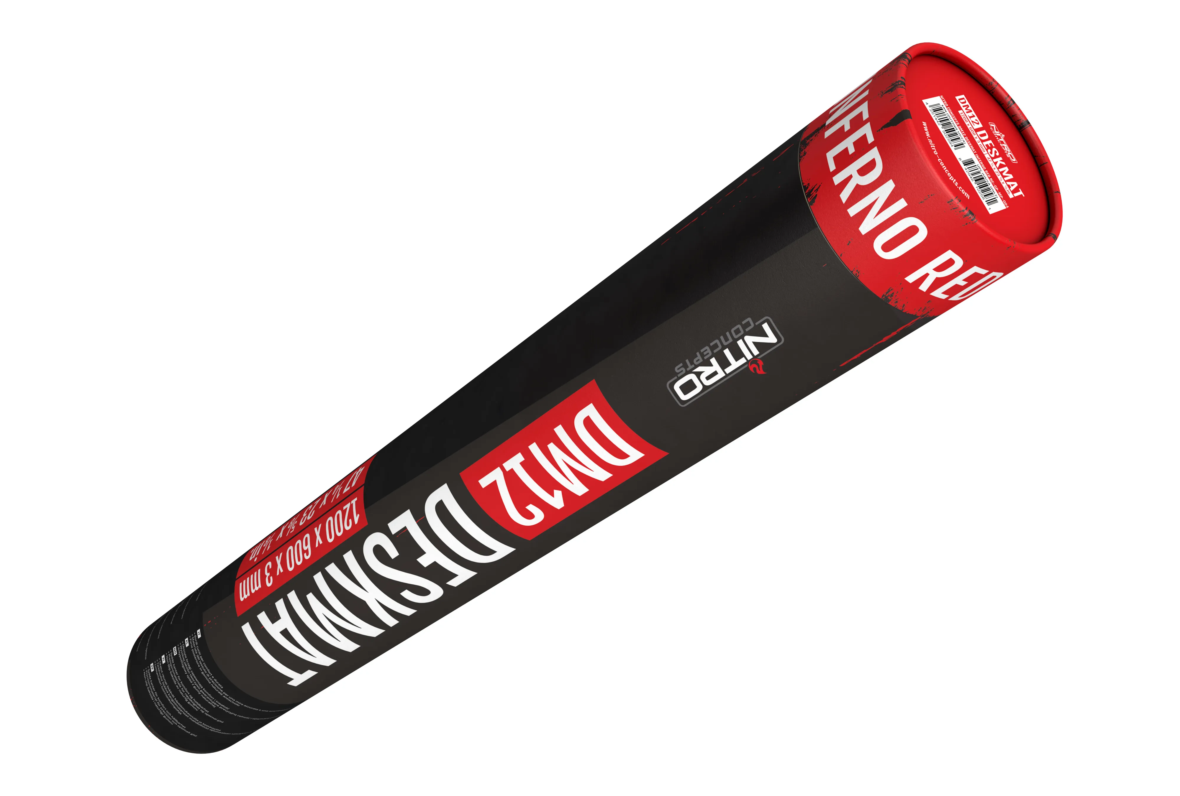 Nitro Concepts Deskmat, 3XL - spelmusmatta, svart/r&ouml;d, 1200x600mm