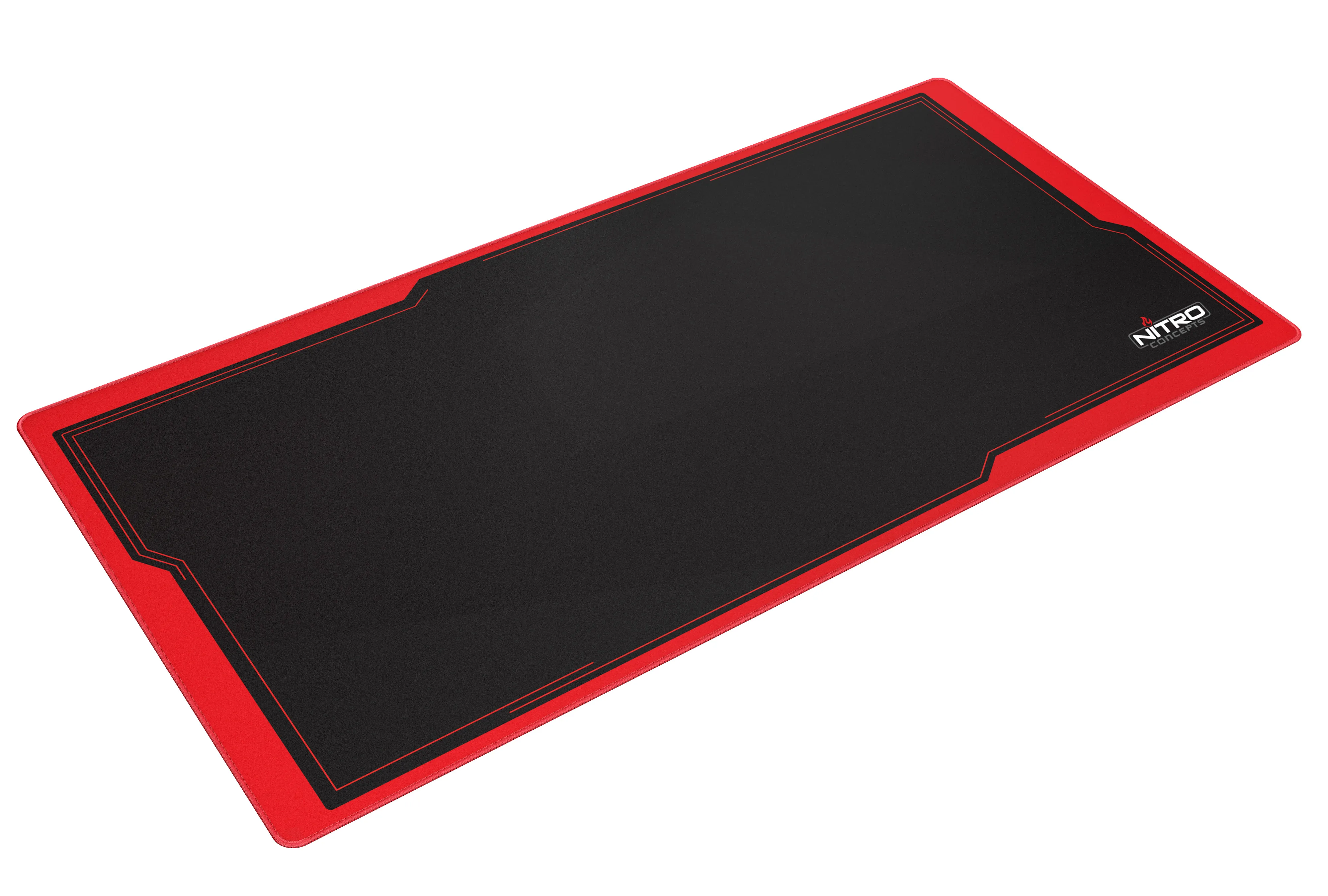 Nitro Concepts Deskmat, 3XL - gaming mousepad, black/red, 1200x600mm
