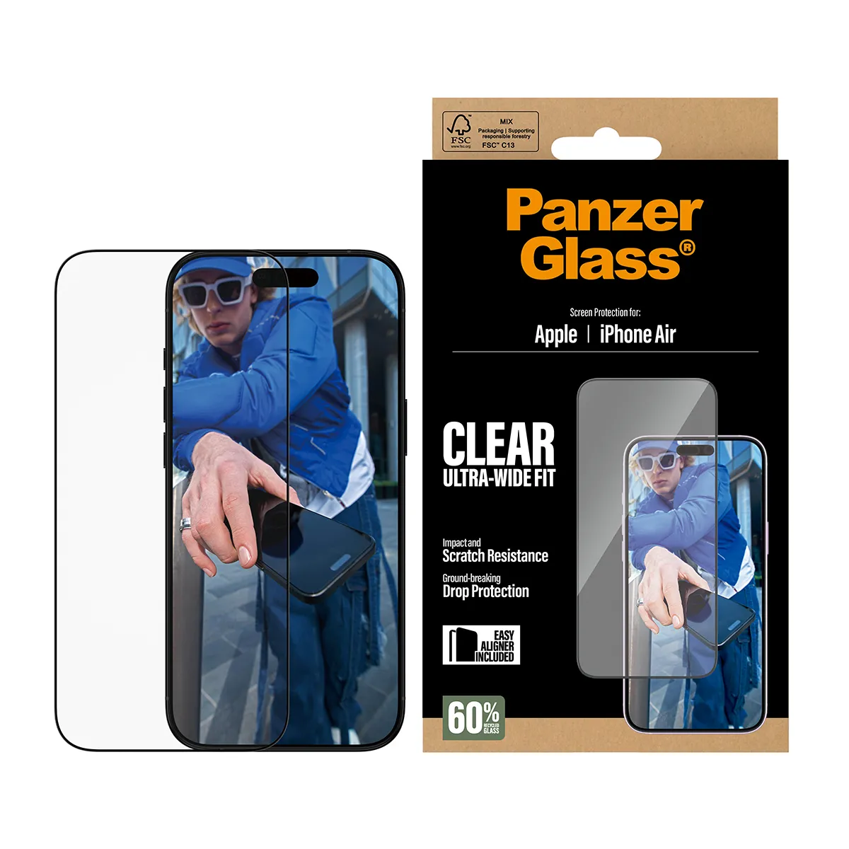 Panzerglass iPhone Air - screen protector, Ultra Wide Fit