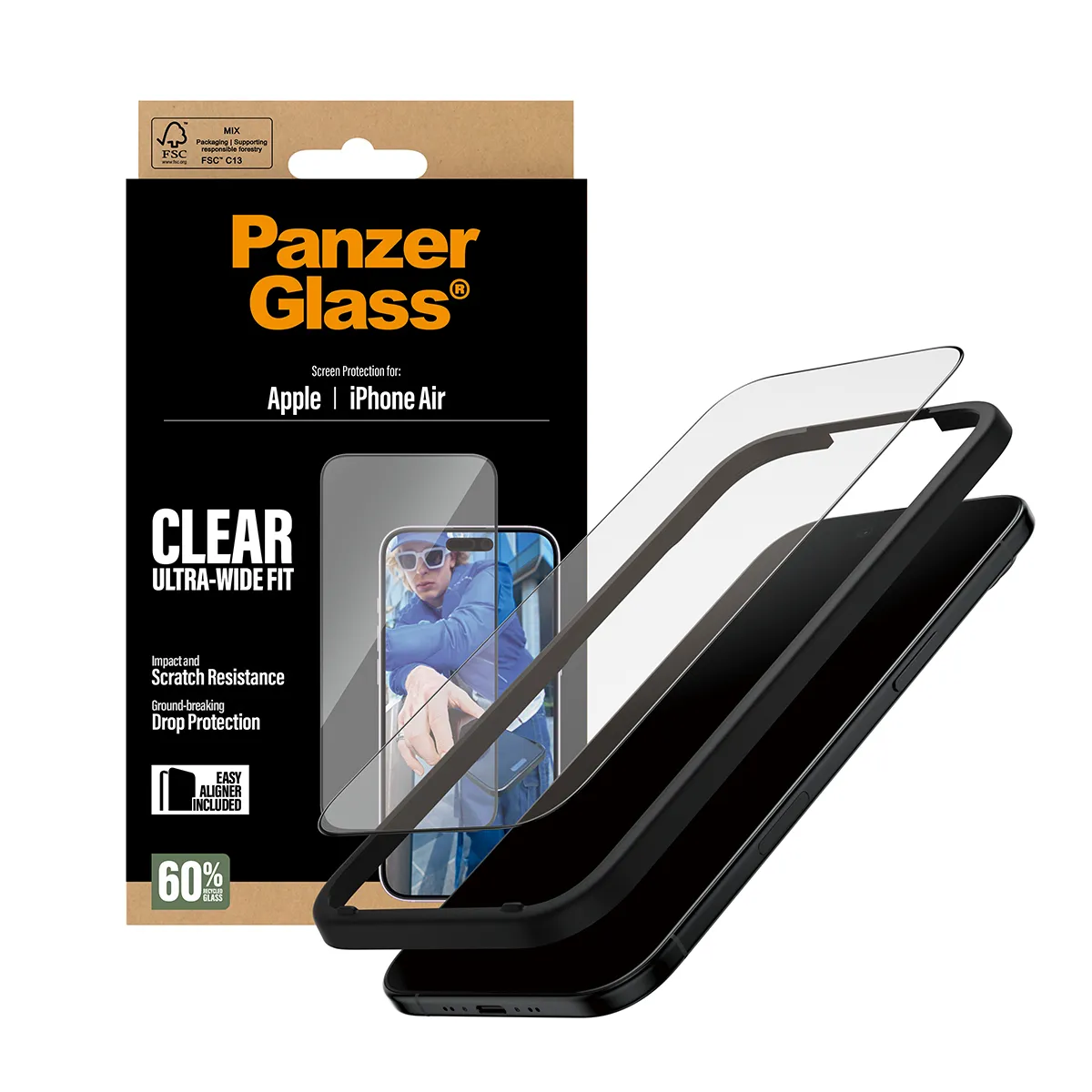 Panzerglass iPhone Air - screen protector, Ultra Wide Fit