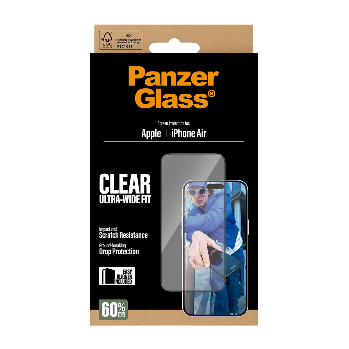 Panzerglass iPhone Air - screen protector, Ultra Wide Fit