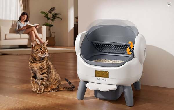 ROJECO FJ108 Automatic Smart Cat Litter Box, 9 L