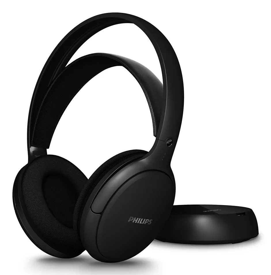 Philips 5000 Series Wireless Over-ear Headphones with Transmitter Dock, Black