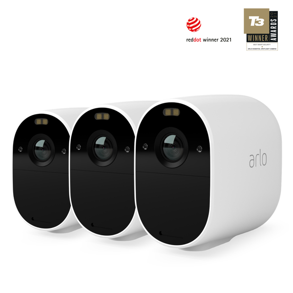 Arlo Essential Spotlight Camera Whit 3Pk