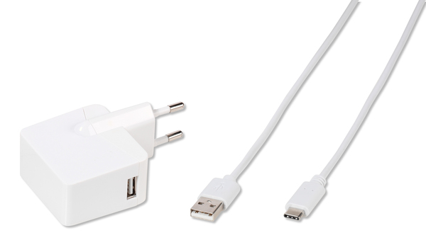 VIVANCO USB Charger 3A + USB-C cable