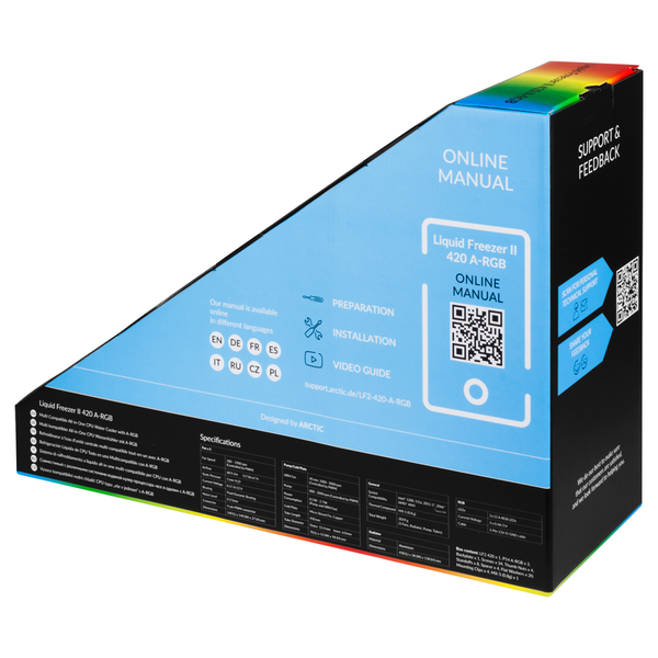 Arctic Liquid Freezer II 420 A-RGB Black AIO-nestej&auml;&auml;hdytysratkaisu prosessorille