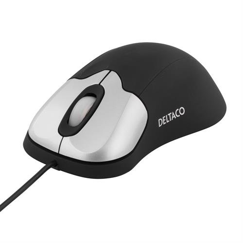 Deltaco MS-737 PS/2 - mouse, Black/Silver