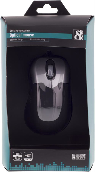 Deltaco MS-737 PS/2 - mouse, Black/Silver