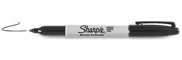 Sharpie merkkauskyn&auml;, fine, 12 kpl, musta
