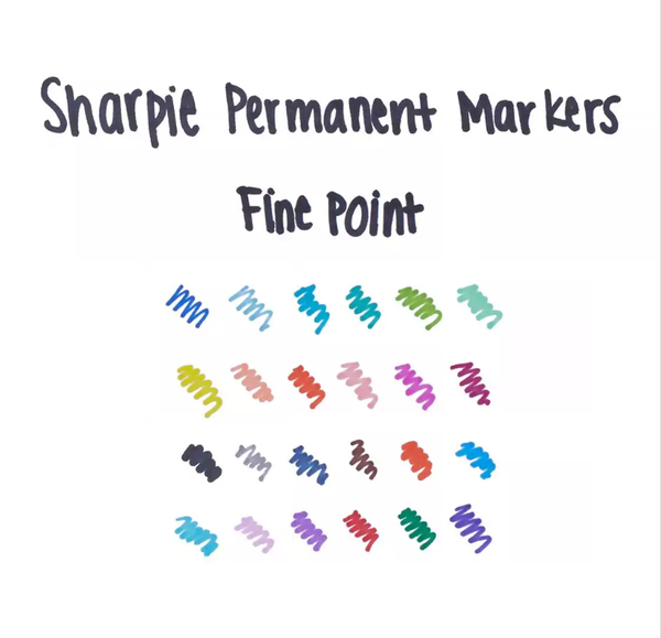 Sharpie merkkauskyn&auml;, fine, 12 kpl, musta