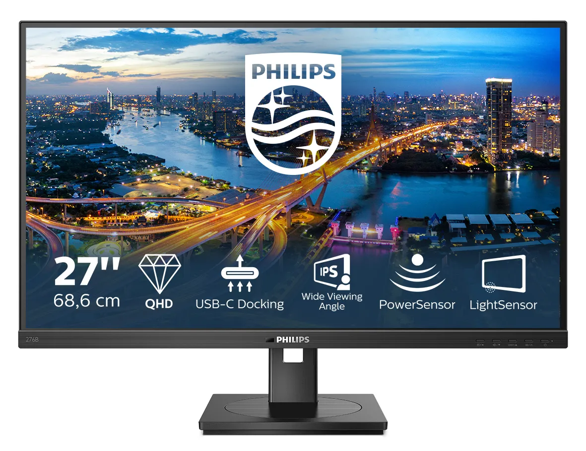 Philips 276B1/00 27" QHD, IPS Monitor with USB-C hub
