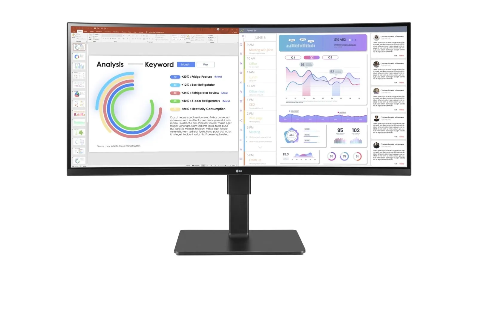 LG 34" 34BQ77QB-B UWQHD, IPS - curved monitor