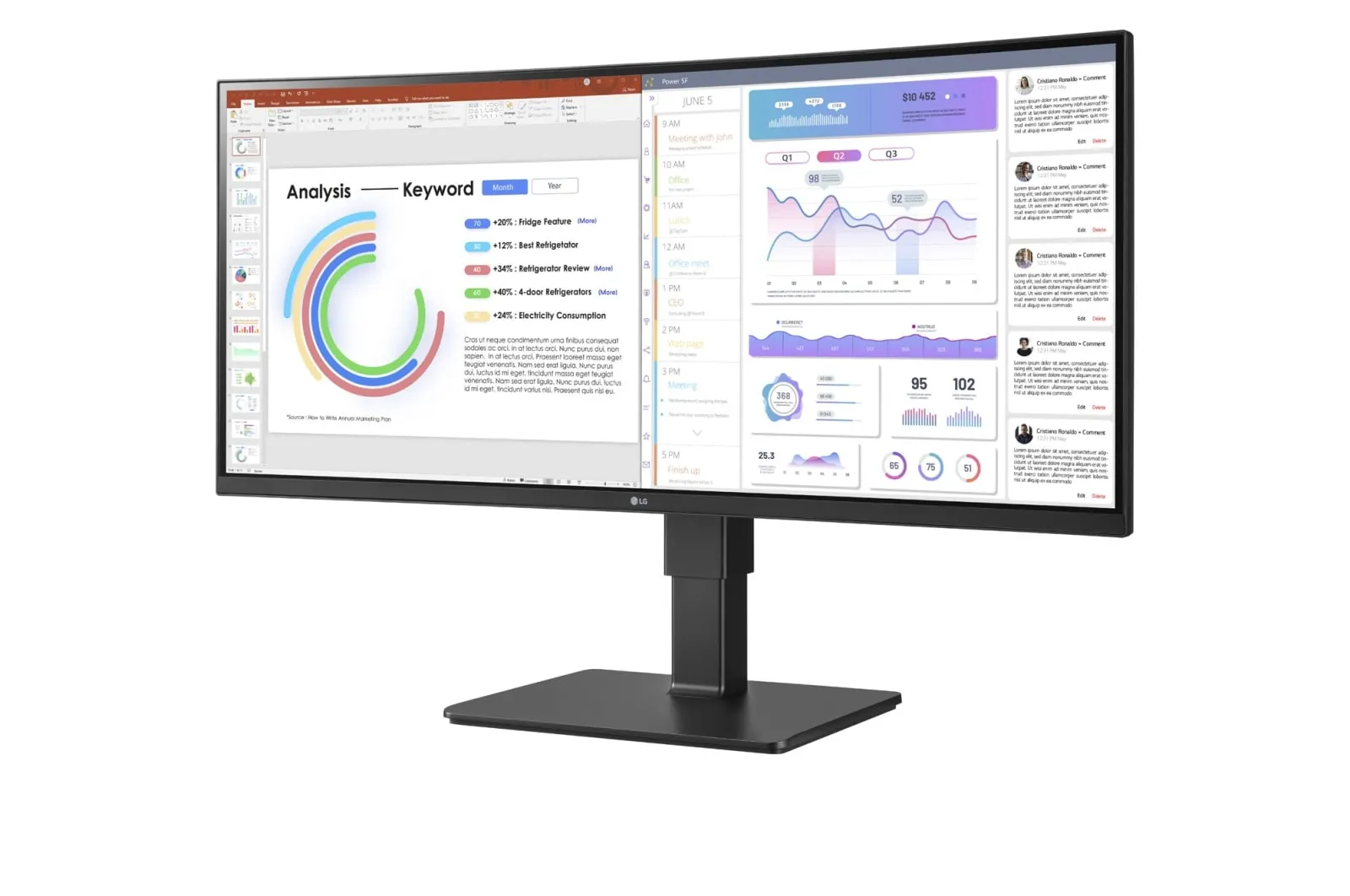 LG 34" 34BQ77QB-B UWQHD, IPS - curved monitor