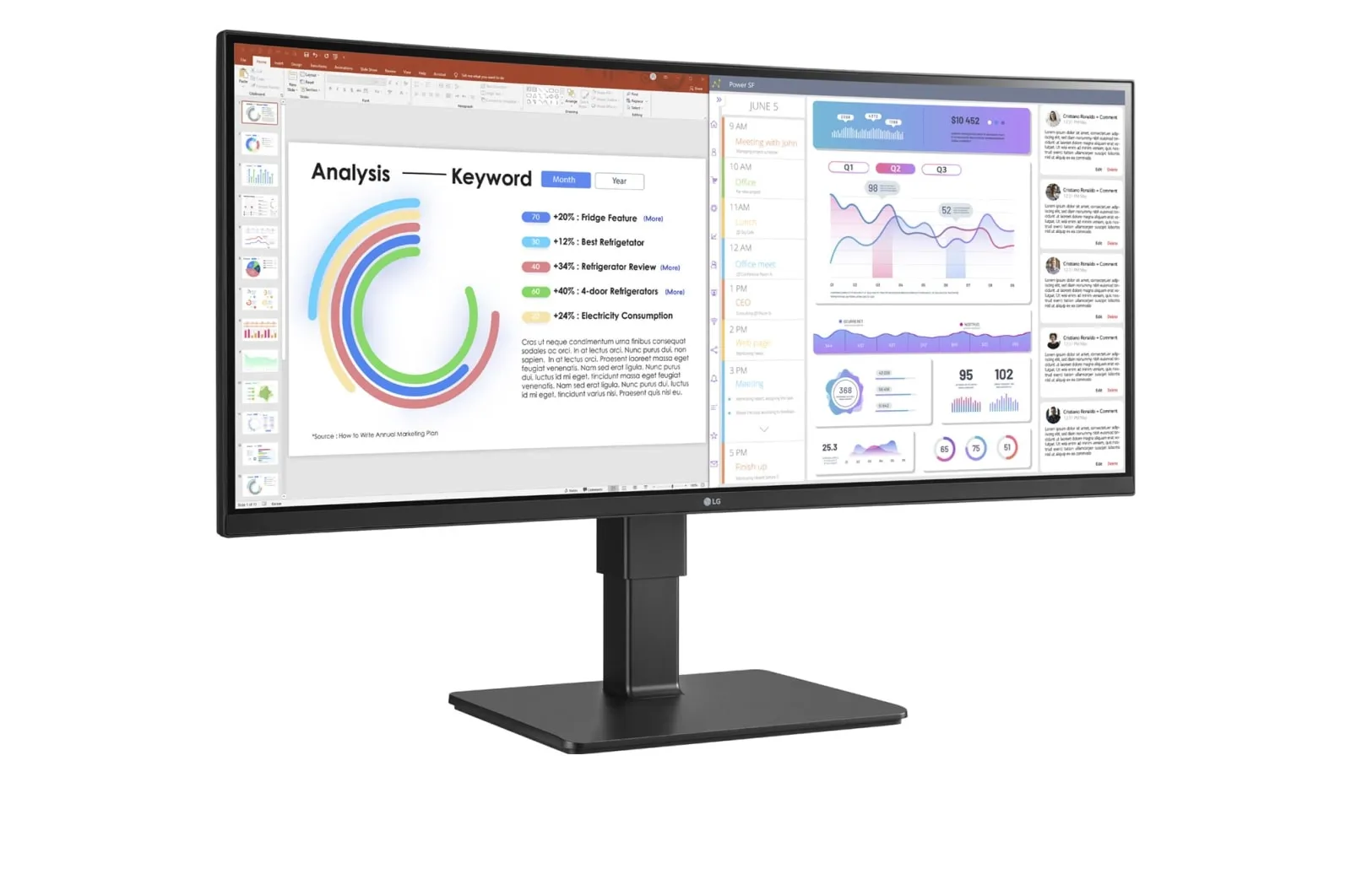 LG 34" 34BQ77QB-B UWQHD, IPS - curved monitor