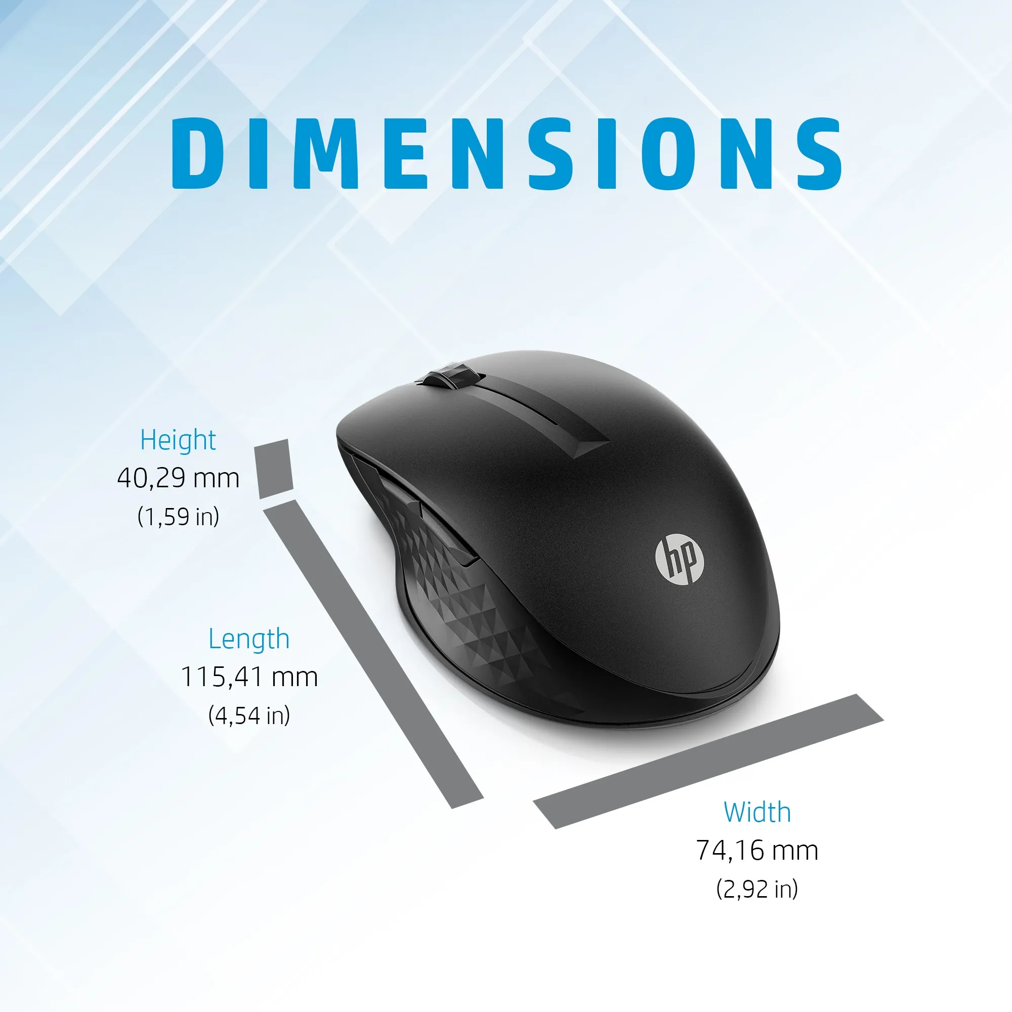HP 430 Multi-Device Wireless Mouse, Black (Consumer)