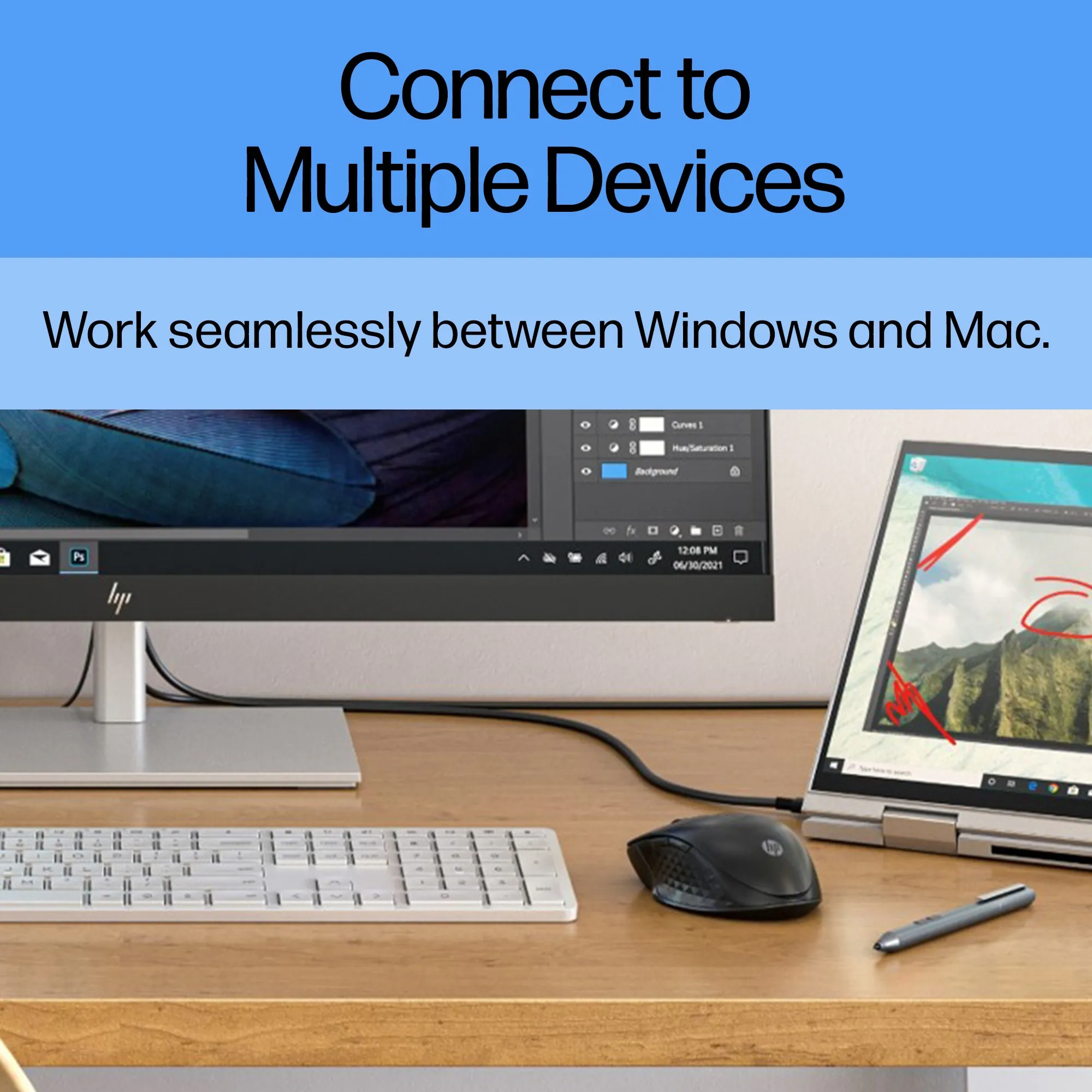 HP 430 Multi-Device Wireless Mouse, Black (Consumer)