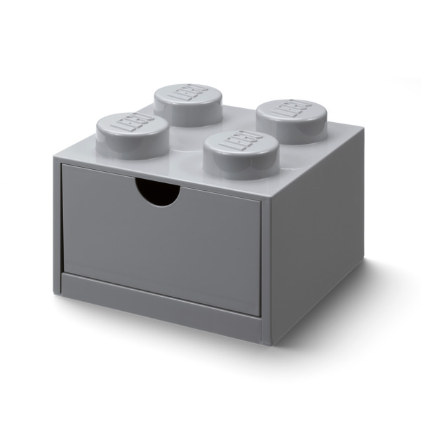 Room Copenhagen LEGO Desk Drawer 4 , storage box (grey, knobs)
