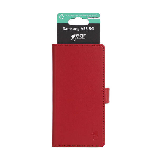 GEAR Wallet, Galaxy A55 - Wallet Case, Red